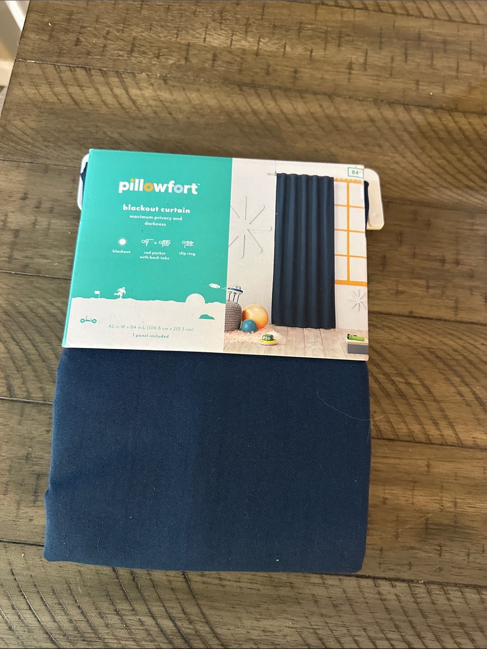 Pillowfort Blackout Curtain Panel - Navy